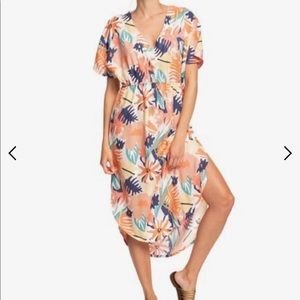 Roxy flamingo shades short sleeve midi dress